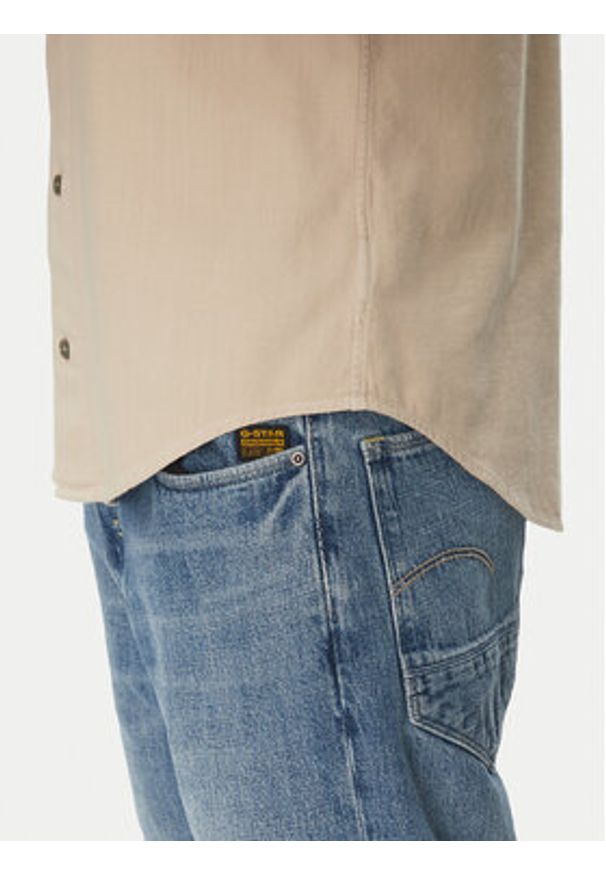 G-Star RAW - G-Star Raw Koszula Marine D19751-D454 Beżowy Slim Fit. Kolor: beżowy. Materiał: bawełna. Styl: marine