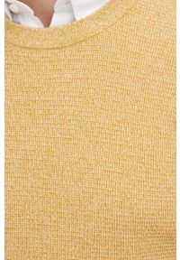 Selected Homme sweter bawełniany męski kolor żółty lekki. Okazja: na co dzień. Kolor: żółty. Materiał: bawełna. Styl: casual #4