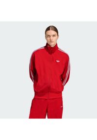 Adidas - adidas Bluza adicolor Firebird KE0788 Czerwony Loose Fit. Kolor: czerwony. Materiał: syntetyk #1