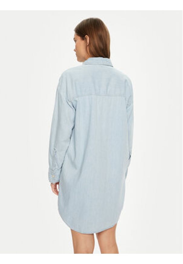 Calvin Klein Jeans Sukienka jeansowa J20J225472 Niebieski Loose Fit. Kolor: niebieski. Materiał: bawełna