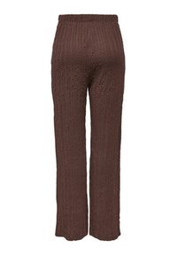only - ONLY Spodnie materiałowe Ella 15368471 Brązowy Wide Leg. Kolor: brązowy. Materiał: bawełna #6