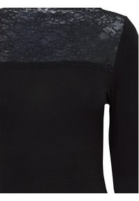ICHI Bluzka 20120401 Czarny Slim Fit. Kolor: czarny. Materiał: wiskoza