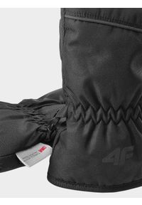 4f - Rękawice narciarskie Thinsulate© dziewczęce - czarne. Kolor: czarny. Materiał: materiał, syntetyk. Technologia: Thinsulate. Sport: narciarstwo