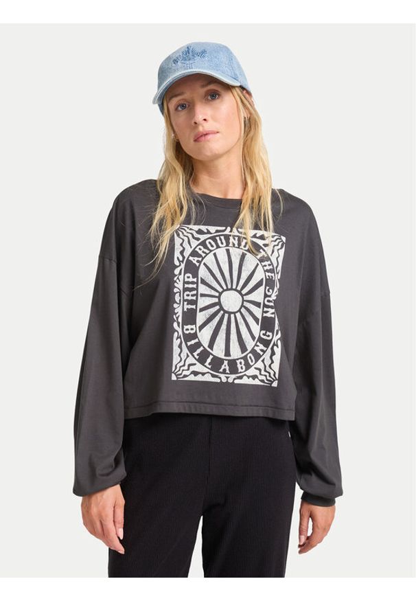 Billabong Bluzka Trip Around EBJZT00491 Szary Cropped Fit. Kolor: szary. Materiał: bawełna