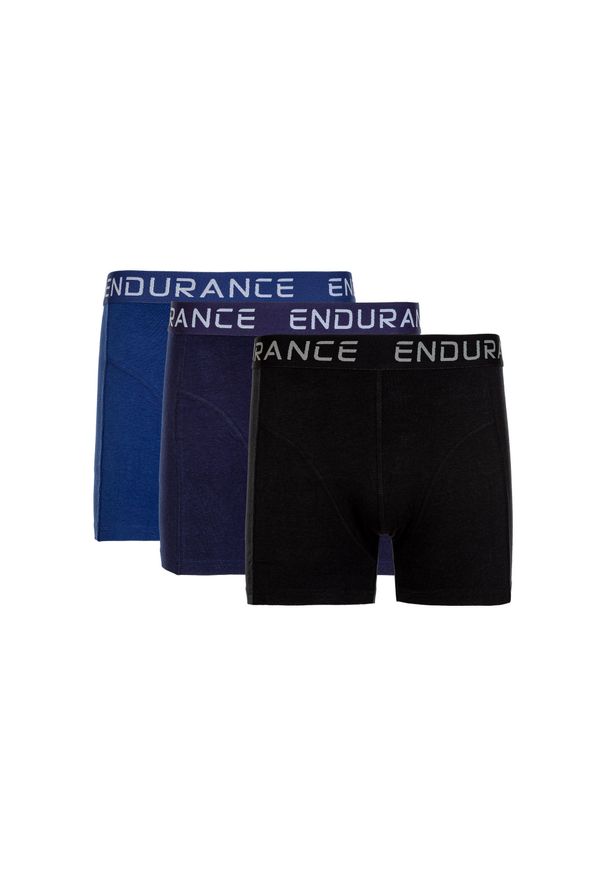 ENDURANCE - Bokserki Endurance Burke (x3). Kolor: wielokolorowy, niebieski. Sport: fitness