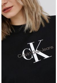 Calvin Klein Jeans longsleeve bawełniany kolor czarny. Kolor: czarny. Materiał: bawełna. Długość rękawa: długi rękaw. Wzór: nadruk #5