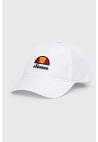 Ellesse czapka z daszkiem kolor biały z aplikacją. Kolor: biały. Wzór: aplikacja #1