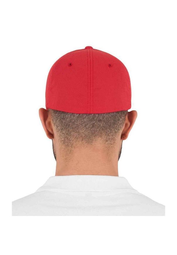FLEXFIT - Czapka Z 5 Panelami Unisex. Kolor: czerwony. Materiał: elastan, poliester