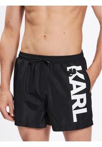 Karl Lagerfeld - KARL LAGERFELD Szorty kąpielowe Logo 230M2202 Czarny Regular Fit. Kolor: czarny. Materiał: syntetyk #1