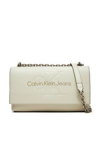 Calvin Klein Jeans Torebka K60K612221 Écru. Kolor: kremowy. Materiał: skórzane #2