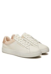 TOMMY HILFIGER - Tommy Hilfiger Sneakersy Essential Court FW0FW08320 Beżowy. Kolor: beżowy. Materiał: skóra #3