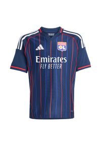 Adidas - Koszulka Olympique Lyonnais 25/26 Away Kids. Kolor: niebieski. Sport: piłka nożna