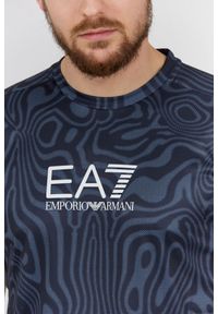 EA7 Emporio Armani - EA7 Funkcyjny t-shirt męski Ventus 7, Rozmiar S. Kolor: niebieski. Wzór: aplikacja. Styl: sportowy