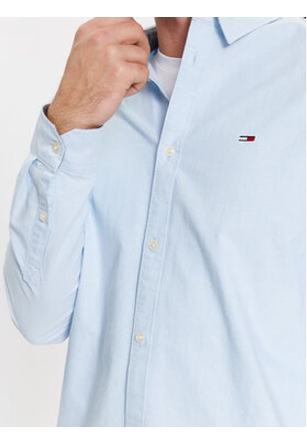 Tommy Jeans Koszula Classic Oxford DM0DM15408 Błękitny Classic Fit. Kolor: niebieski. Materiał: bawełna