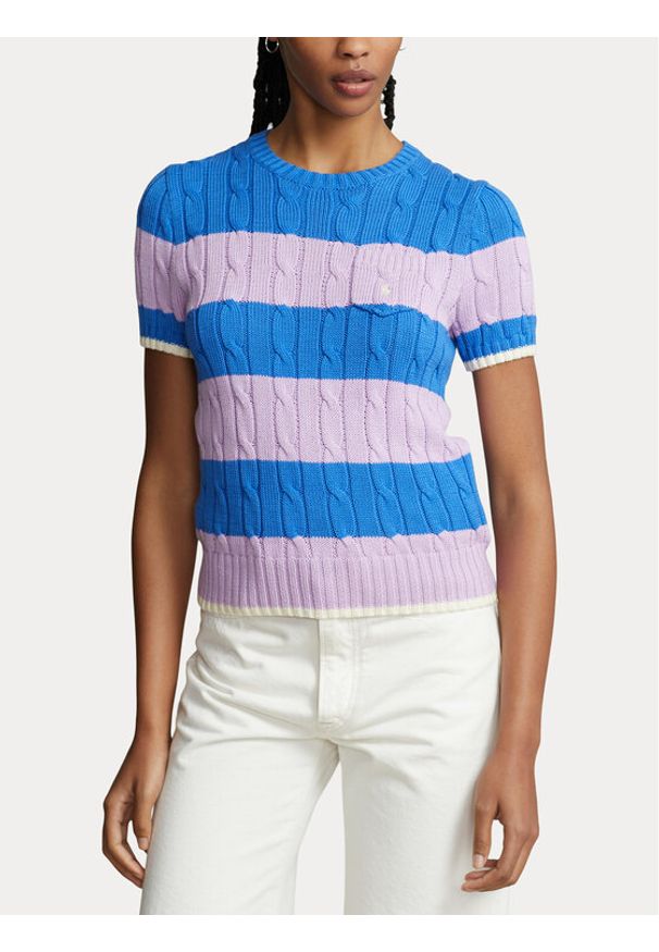 Polo Ralph Lauren Sweter 211913765001 Kolorowy Regular Fit. Typ kołnierza: polo. Materiał: bawełna. Wzór: kolorowy