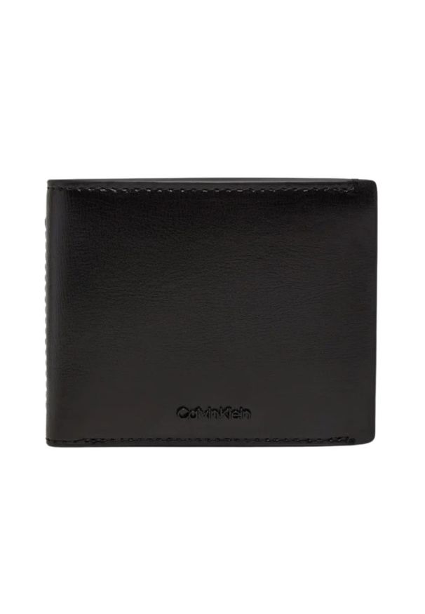 Calvin Klein - CALVIN KLEIN Czarny męski portfel. Kolor: czarny. Materiał: skóra ekologiczna