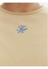 TOMMY HILFIGER - Tommy Hilfiger T-Shirt WW0WW48710 Beżowy Slim Fit. Kolor: beżowy. Materiał: bawełna #5