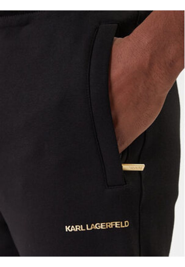 Karl Lagerfeld - KARL LAGERFELD Spodnie dresowe 705006 561910 Czarny Regular Fit. Kolor: czarny. Materiał: bawełna