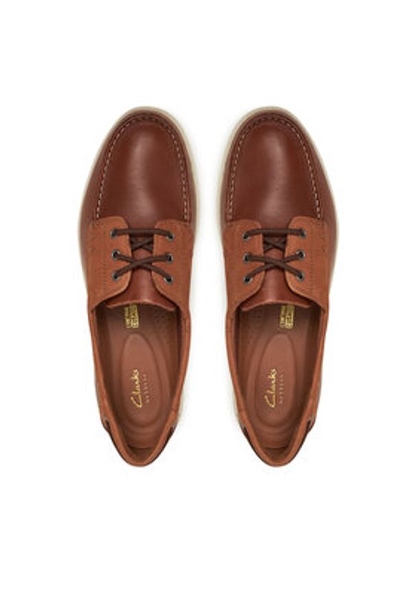Clarks Mokasyny Bratton Boat 26181273 Brązowy. Kolor: brązowy. Materiał: skóra