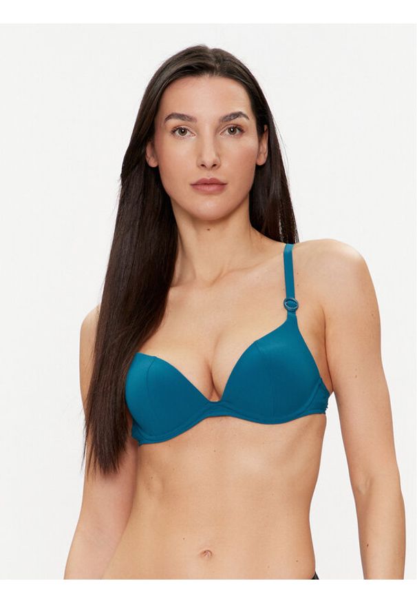 Chantelle Góra od bikini Celestial C12TNP Turkusowy. Kolor: turkusowy. Materiał: syntetyk