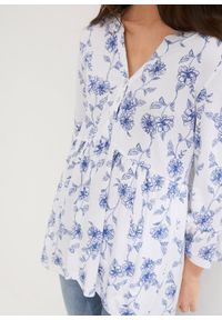 bonprix - Długa tunika z mieszanki wiskozy. Kolor: biały. Materiał: wiskoza. Długość: długie #2