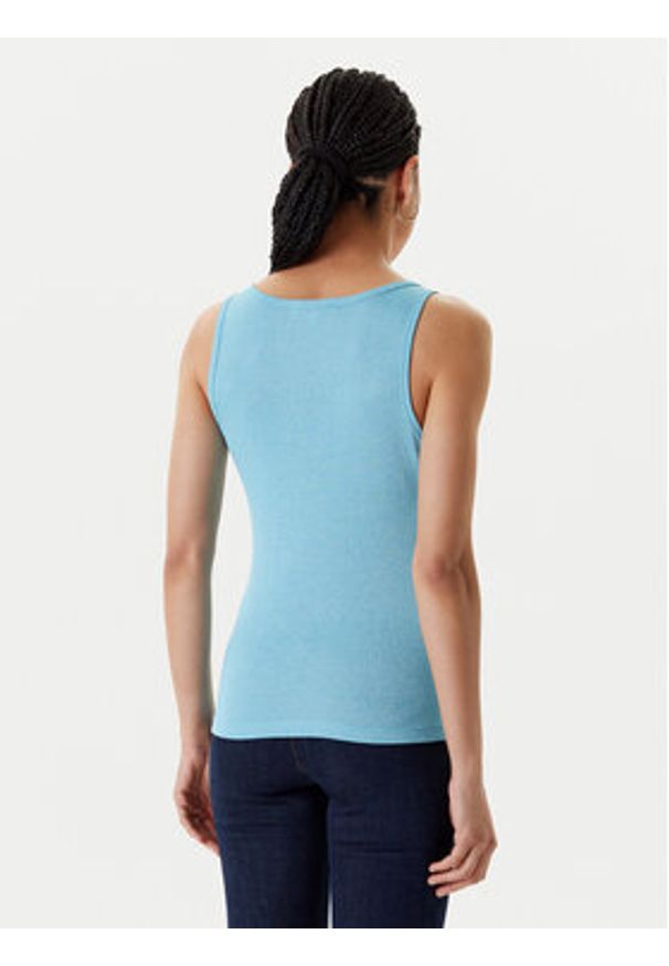 Morgan Top 251-DIDONI Turkusowy Slim Fit. Kolor: turkusowy. Materiał: wiskoza