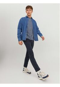 Jack & Jones - Jack&Jones Chinosy Harlow 12242188 Granatowy Tapered Fit. Kolor: niebieski. Materiał: bawełna