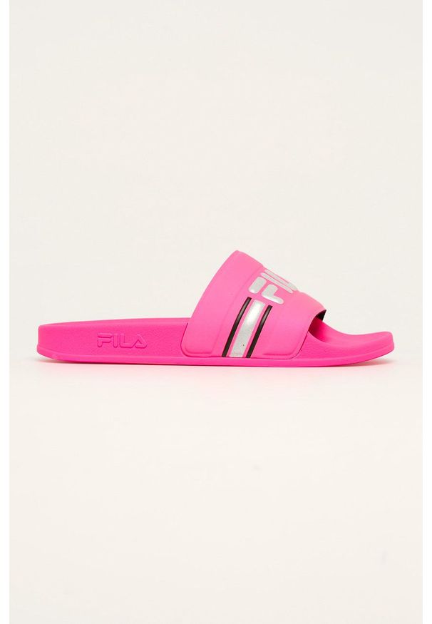 Fila - Klapki Oceano Neon. Kolor: różowy. Materiał: materiał, guma
