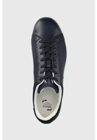 Armani Exchange sneakersy kolor granatowy. Nosek buta: okrągły. Zapięcie: sznurówki. Kolor: niebieski. Materiał: materiał, guma #4
