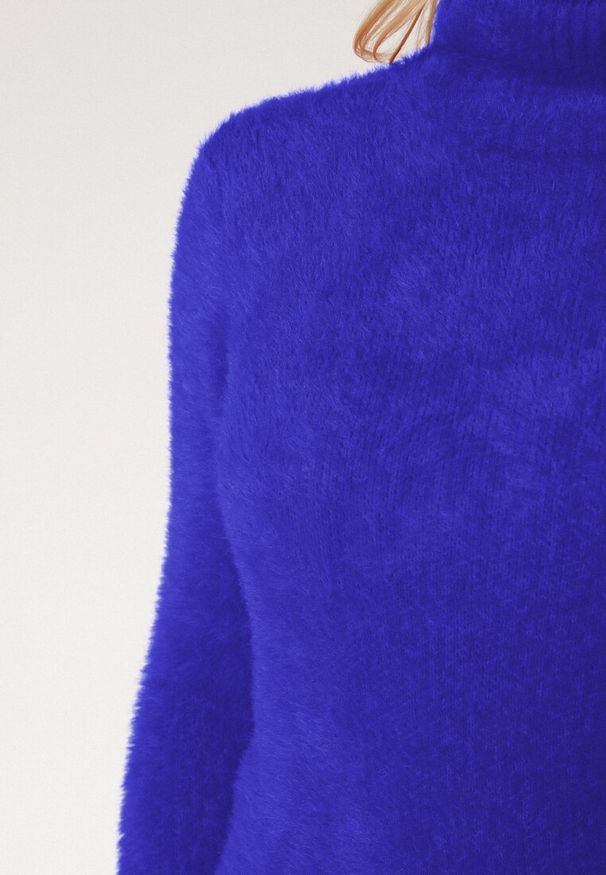 Born2be - Granatowy Wełniany Golf Mihn. Typ kołnierza: golf. Kolor: niebieski. Materiał: wełna. Długość rękawa: długi rękaw. Długość: długie. Sezon: zima, jesień