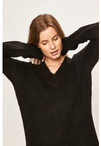 Vero Moda - Sweter. Kolor: czarny. Materiał: dzianina. Wzór: gładki #4