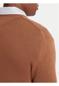 Tommy Jeans Sweter DM0DM21787 Brązowy Regular Fit. Kolor: brązowy. Materiał: bawełna