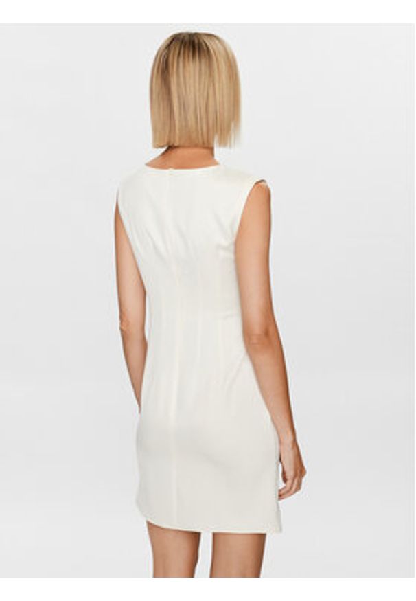 Marella Sukienka codzienna Aletta 2332260233200 Écru Regular Fit. Okazja: na co dzień. Materiał: syntetyk. Typ sukienki: proste. Styl: casual