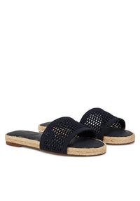 TOMMY HILFIGER - Tommy Hilfiger Espadryle Knit Mesh Espadrille Flat Sandal FW0FW08744 Granatowy. Kolor: niebieski. Materiał: materiał #3