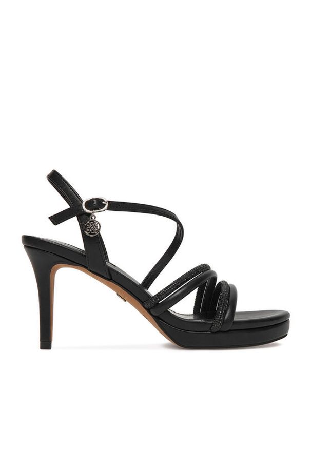 Nine West Sandały CEO-25120-2508 Czarny. Kolor: czarny. Materiał: materiał