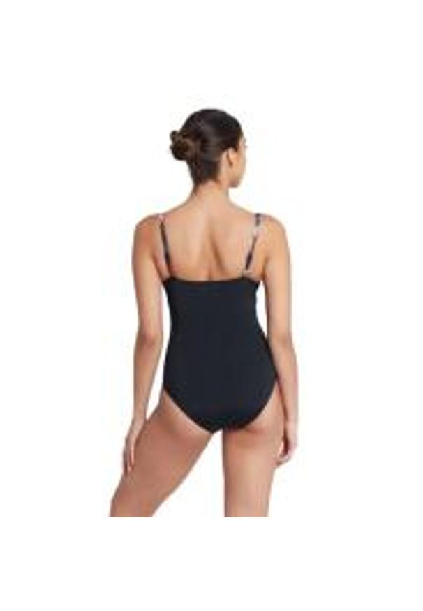 ZOGGS - Zoggs Cassia Mystery Classicback Swimsuit - Rozmiar 32. Kolor: czarny. Wzór: kwiaty