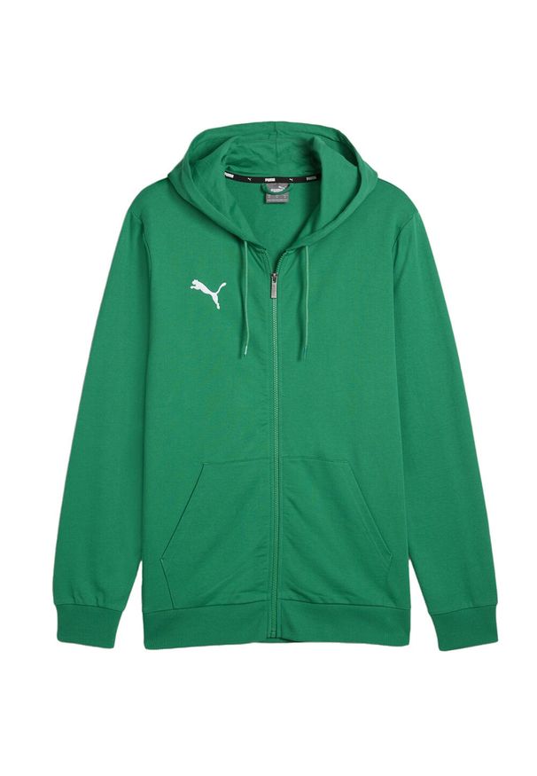 Puma - Męska Bluza Z Kapturem Team Goal. Typ kołnierza: kaptur. Kolor: zielony