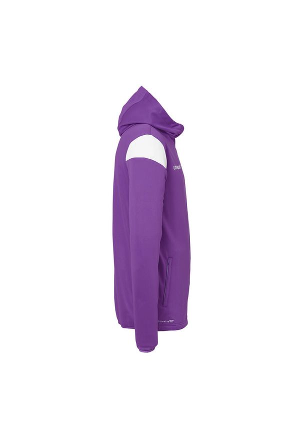 UHLSPORT - Bluza dresowa z kapturem Uhlsport Squad 27. Typ kołnierza: kaptur. Kolor: fioletowy, biały, wielokolorowy. Materiał: dresówka