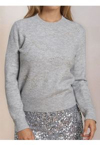 Sinsay - Sweter z ozdobnymi cyrkoniami - szary. Kolor: szary #1