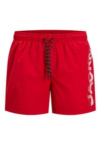 Jack & Jones - Jack&Jones Szorty kąpielowe Maui 12275129 Czerwony Regular Fit. Kolor: czerwony. Materiał: syntetyk #3