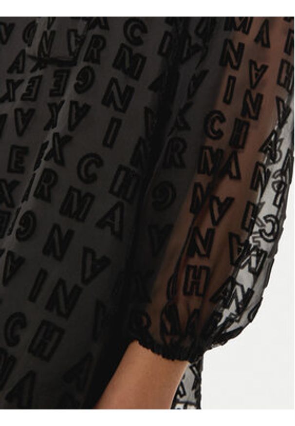 Armani Exchange Sukienka codzienna 6DYA52 YN1ZZ 1200 Czarny Regular Fit. Okazja: na co dzień. Kolor: czarny. Materiał: wiskoza, syntetyk. Typ sukienki: proste. Styl: casual