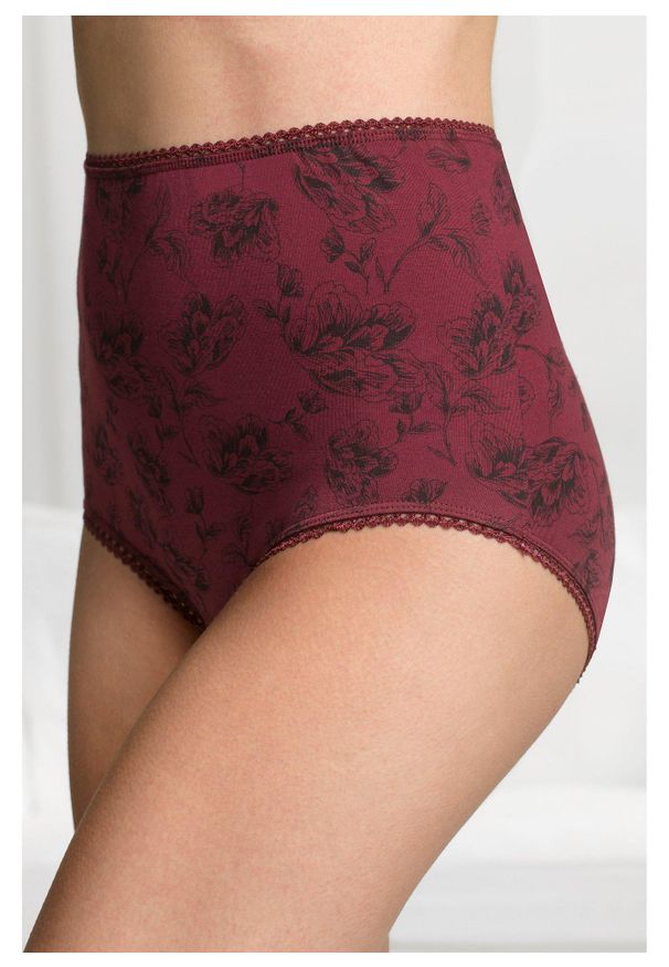 bonprix - Figi z wysoką talią z bawełny organicznej (4 pary). Kolor: czarny. Materiał: bawełna