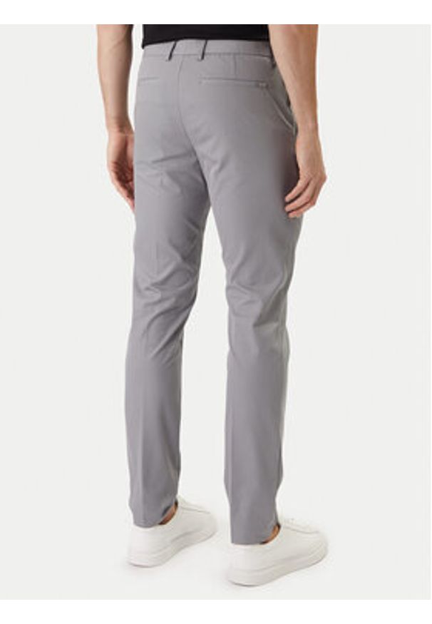 BOSS Chinosy P-Kaiton1 50543945 Srebrny Slim Fit. Kolor: srebrny. Materiał: bawełna