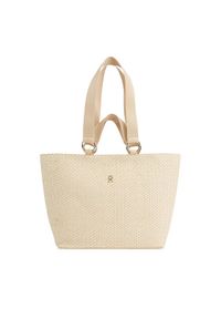 TOMMY HILFIGER - Tommy Hilfiger Torebka Th City Mono Tote AW0AW16154 Beżowy. Kolor: beżowy