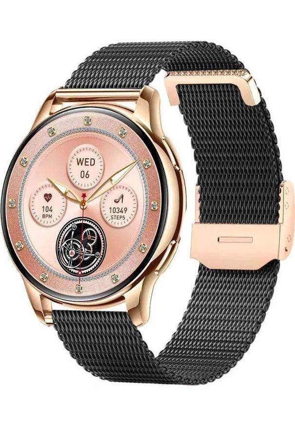 Smartwatch Rubicon Zegarek SMARTWATCH Rubicon F30 rosegold/black. Rodzaj zegarka: smartwatch