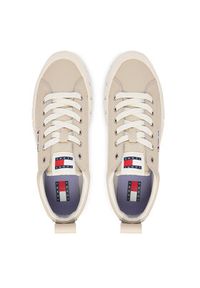 Tommy Jeans Sneakersy Tjw Vulc Flatform Leather EN0EN03008 Beżowy. Kolor: beżowy. Materiał: skóra #4