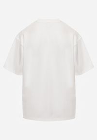 Renee - Biały Basicowy T-shirt z Bawełny Meranissea. Okazja: na co dzień. Kolor: biały. Materiał: bawełna. Styl: casual, klasyczny #2
