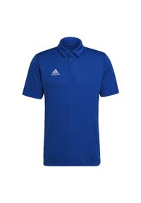 Koszulka polo do piłki nożnej męska Adidas Entrada 22 Polo z krótkim rękawem. Typ kołnierza: polo. Kolor: niebieski. Długość rękawa: krótki rękaw. Długość: krótkie. Sport: fitness, piłka nożna #2