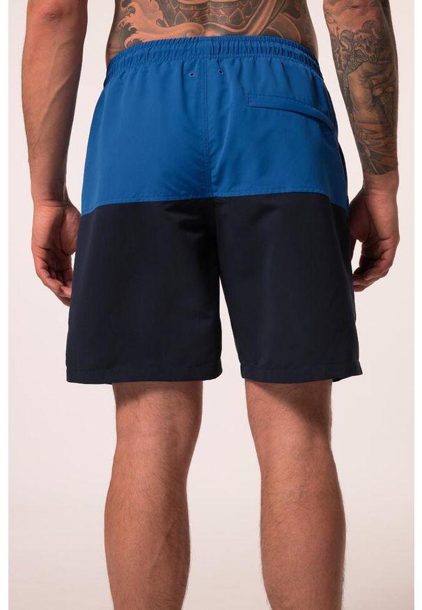 JAY-PI - Męskie Kąpielówki beachwear elastyczny pas do rozm. 7XL. Kolekcja: plus size. Kolor: niebieski. Materiał: poliester, materiał