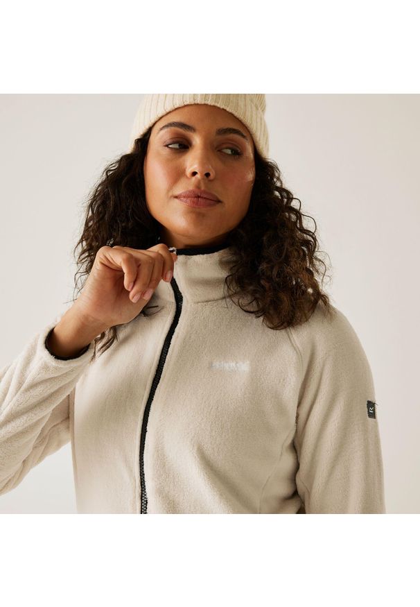 Regatta - Polar damski rozsuwany Lakara Fluffy. Kolor: beżowy. Materiał: polar. Sport: wspinaczka, turystyka piesza